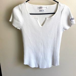 Tommy Hilfiger size L 100% cotton white top